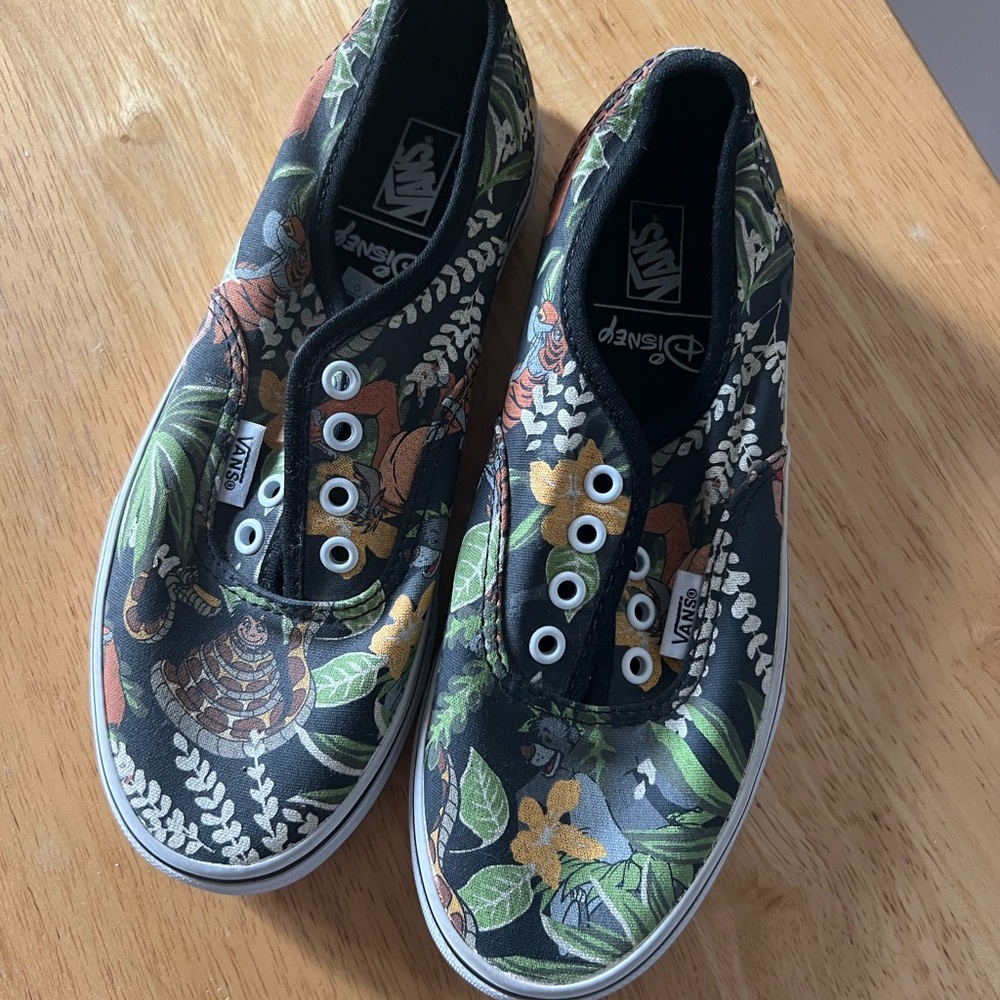 Disney Kids Sneakers - Black and Green Jungle Print